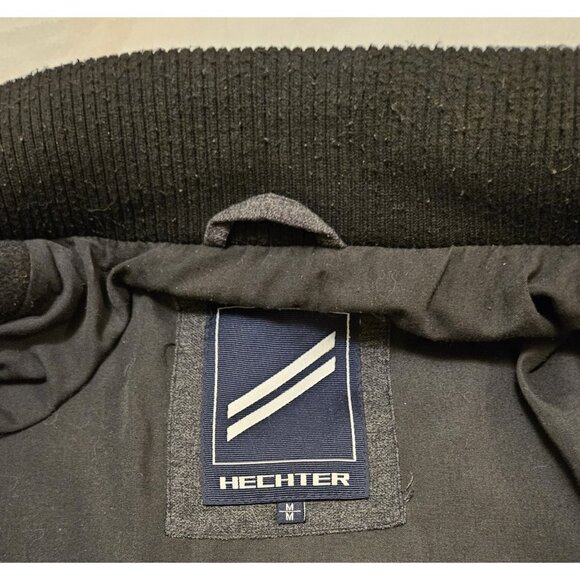 Daniel Hechter Men's Quilted Jacket Dark Gray Full Zip With Buttons Size Medium - Picture 9 of 12